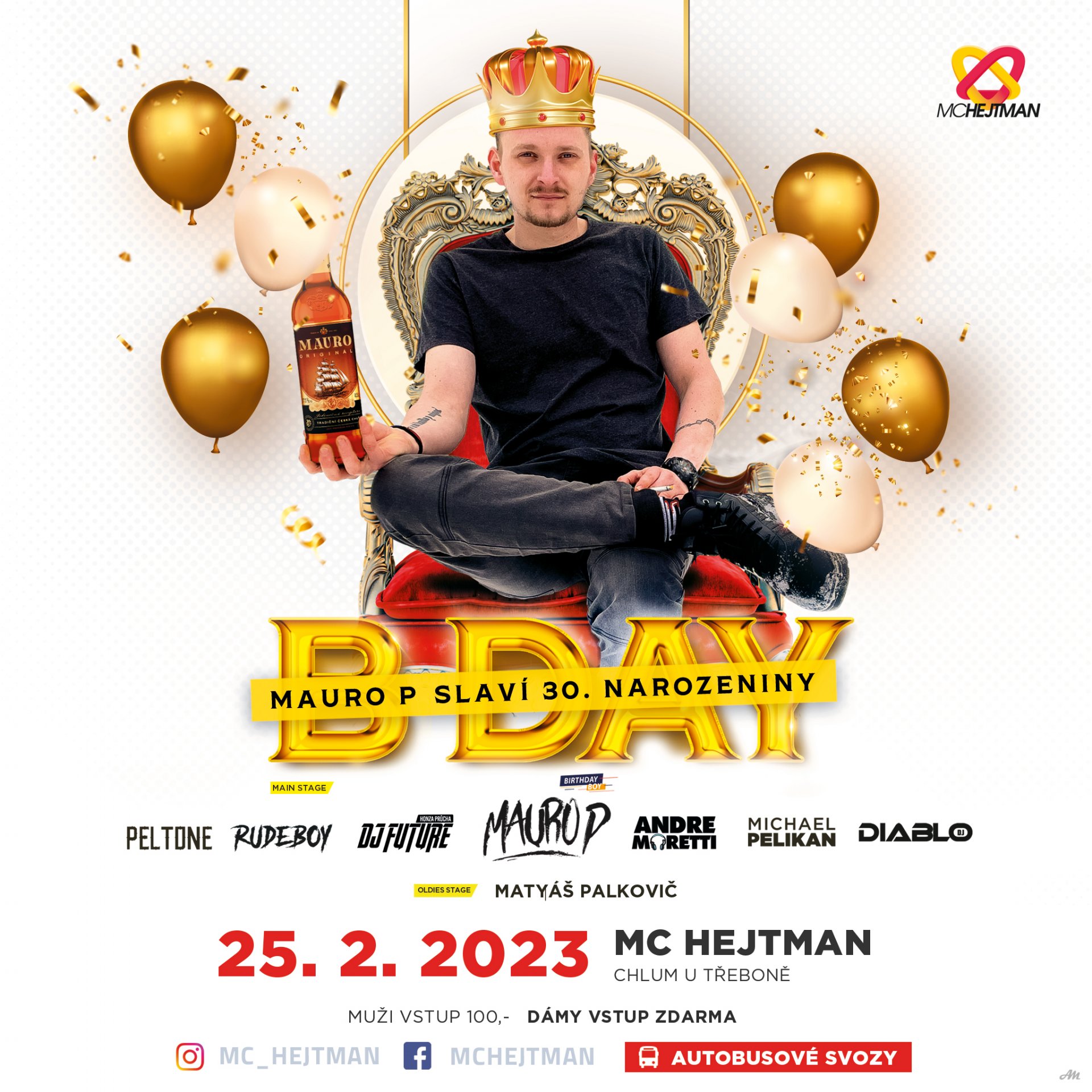 B-DAY party MAURO P MC Hejtman 25.2.2023